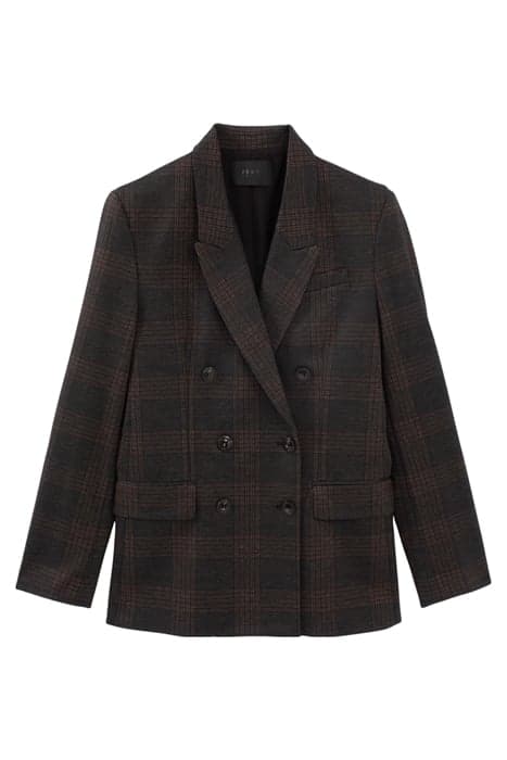 GREY CHECK MILANO DOUBLE-BREASTED JACKET by IKKS