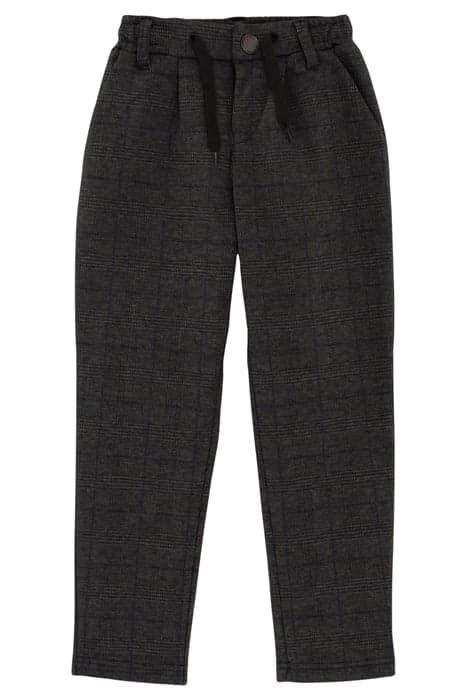 BOYS’ GREY MARL CHECK KNIT TROUSERS ANTHRACITE MOTTLED GREY by IKKS