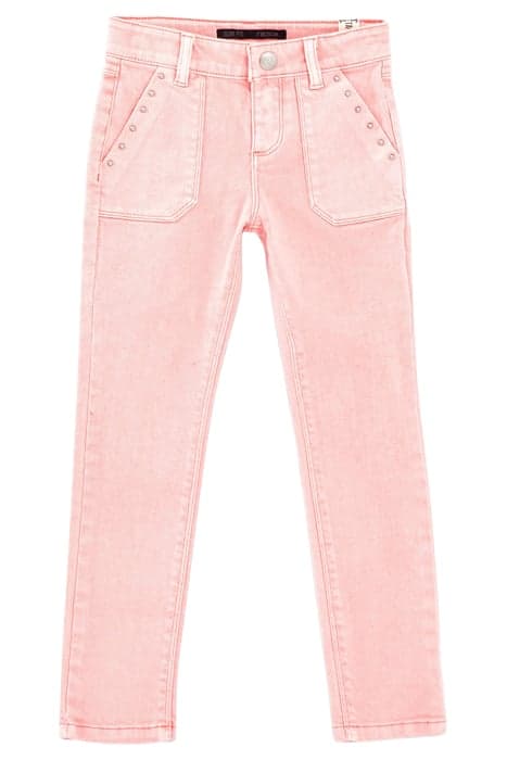 GIRLS’ MEDIUM PINK STUDDED SLIM JEANS CORAL by IKKS