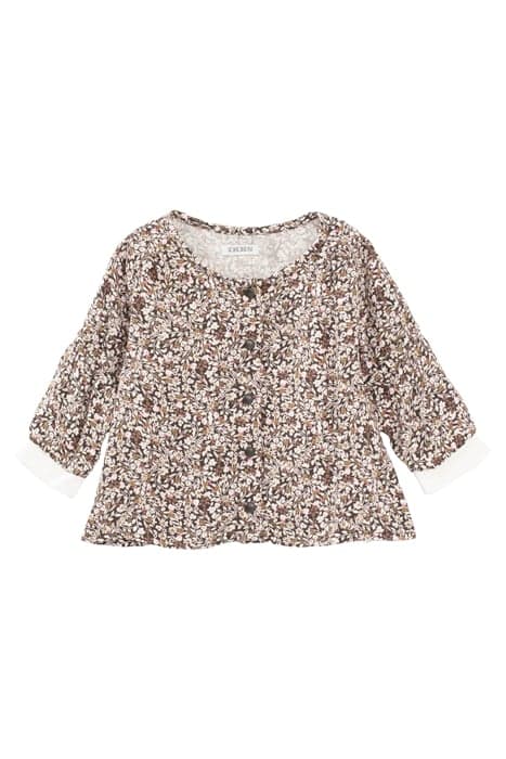 BABY GIRLS’ DARK KHAKI FLORAL PRINT BLOUSE MINT by IKKS