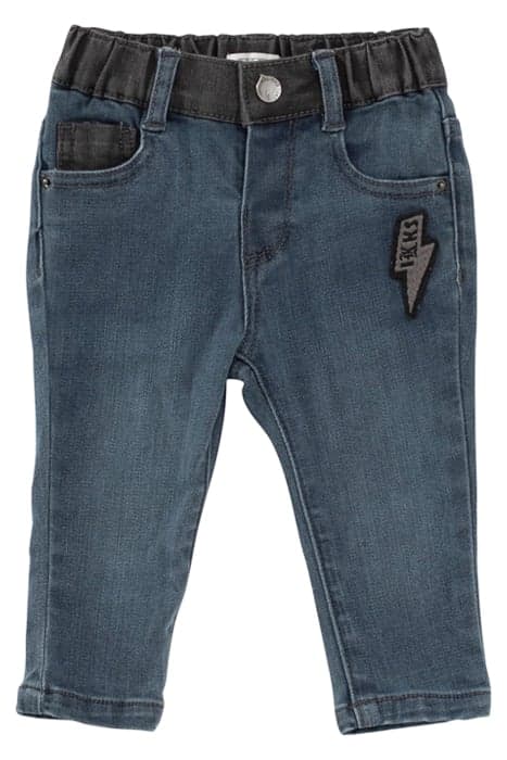 BABY BOYS’ VINTAGE BLUE JEANS, USED BLACK CONTRAST BLUE VINT by IKKS