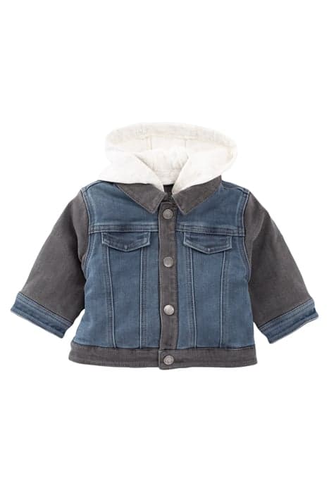 BABY BOYS’ BLUE DENIM/CHECK REVERSIBLE JACKET BLUE VINTAGE by IKKS