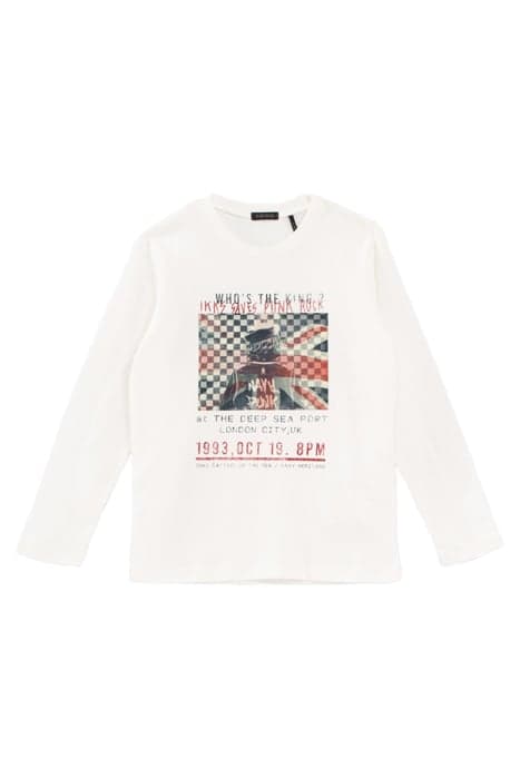 BOYS’ WHITE LENTICULAR FLAG IMAGE T-SHIRT OFF-WHITE by IKKS