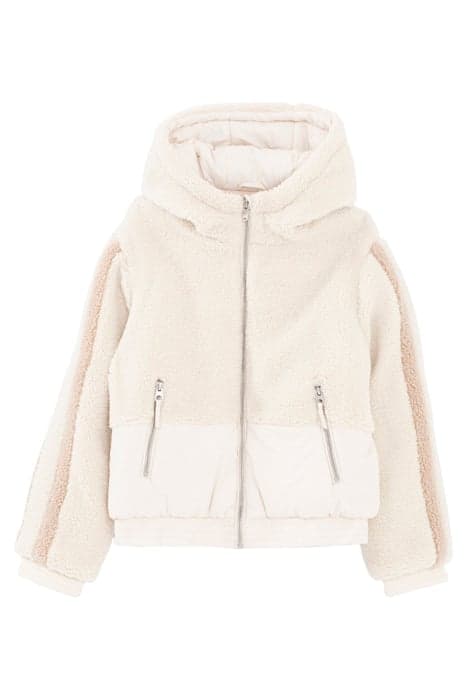 GIRLS’ LIGHT BEIGE MIXED-FABRIC PADDED JACKET BEIGE by IKKS