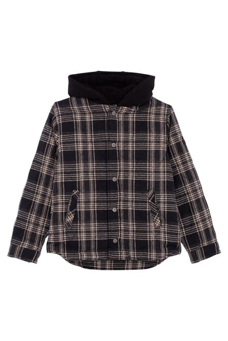 BOYS’ BLACK CHECK SHERPA-LINED JACKET BLACK by IKKS