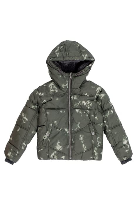 BOYS’ KHAKI TIE-DYE HOODED PADDED JACKET KHAKI by IKKS