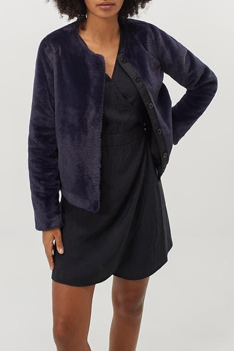 NIGHT BLUE SHORT COAT by ICODE