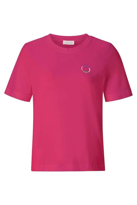 T-SHIRT WITH PRINT ORGANIC RASPBERRY PINK by Rich & Royal