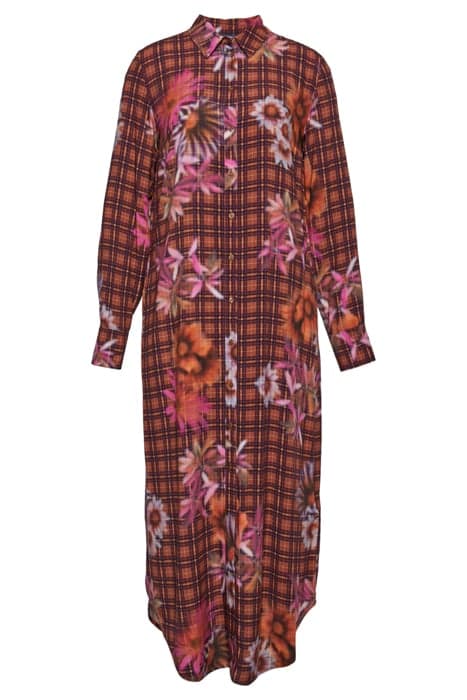 LONG SHIRT DRESS LS BROWN by River Woods