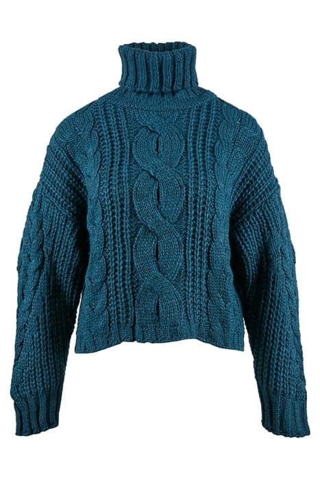 ROLL NECK CABLE SWT LS GREEN by River Woods