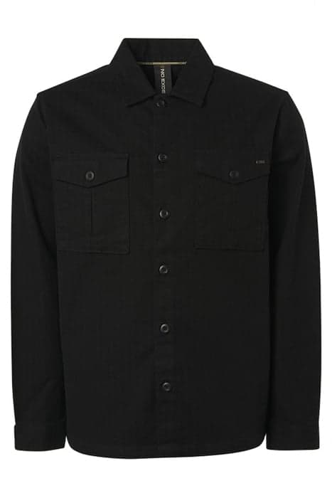 OVERSHIRT BUTTON CLOSURE STRETCH BLACK by No Excess