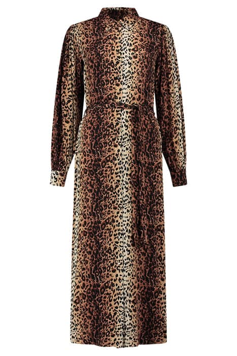 SOLANA LONG DRESS BROWN LEOPARD by Fifth House