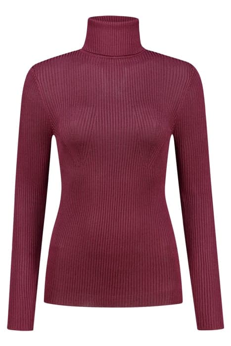 KING TURTLE NECK TOP RUBY WINE by Fifth House