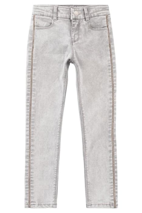 GIRLS’ WHITE GREY SLIM JEANS WITH SIDE MICROCHAINS WHITE GRE by IKKS