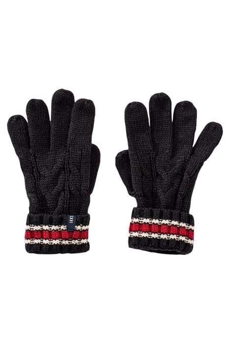 BOYS’ DARK NAVY STRIPED KNIT GLOVES NAVY by IKKS