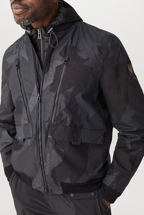 FRAGMENT PHOENIX COMBER JACKET BLACK by Belstaff