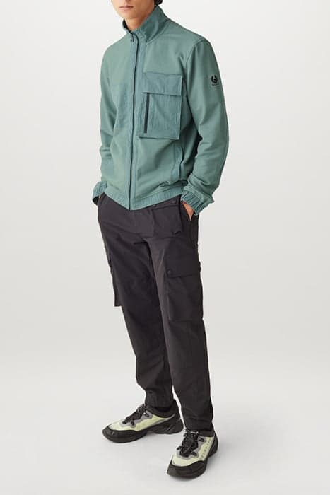 SEAL FULL ZIP SWEATSHIRT STEEL GREEN by Belstaff