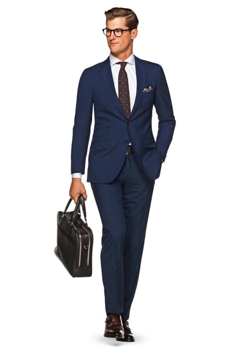 MID BLUE CHECKED SIENNA SUIT by Suitsupply