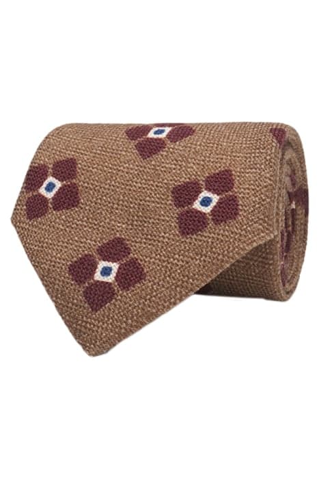 BROWN FLOWERS TIE by Suitsupply