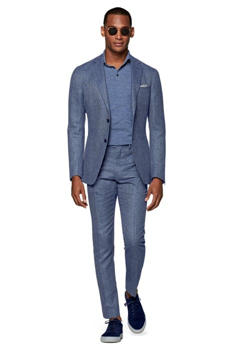 LIGHT BLUE HERRINGBONE HAVANA SUIT by Suitsupply