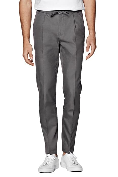 MID GREY DRAWSTRING AMES TROUSERS by Suitsupply