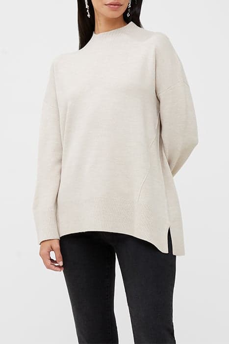 BABYSOFT MOCK NECK JUMPER LIGHT OATMEAL MEL by French Connection