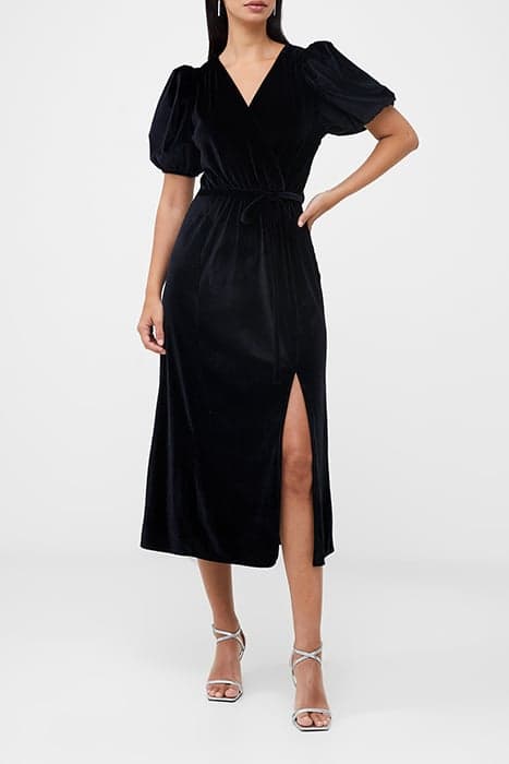 SULA VELVET MIDI DRESS BLACK by French Connection