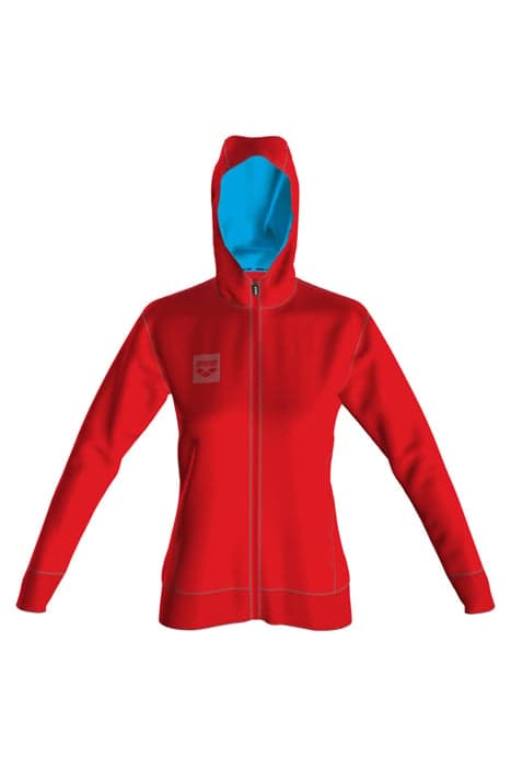 W ESSENTIAL HOODED F/Z JACKET FLUO RED by Arena