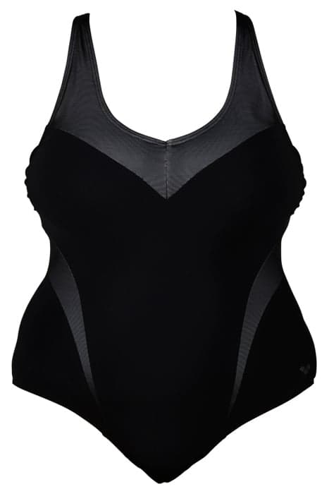 W ISABEL LIGHT CROSS BACK ONE PIECE PLUS BLACK WHITE by Arena