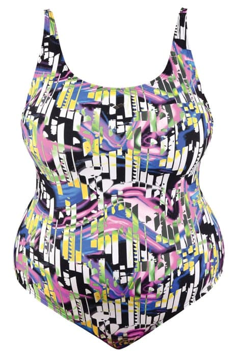 WOMEN'S BODYLIFT SWIMSUIT CAROLINA U BAC BLACK MULTI by Arena