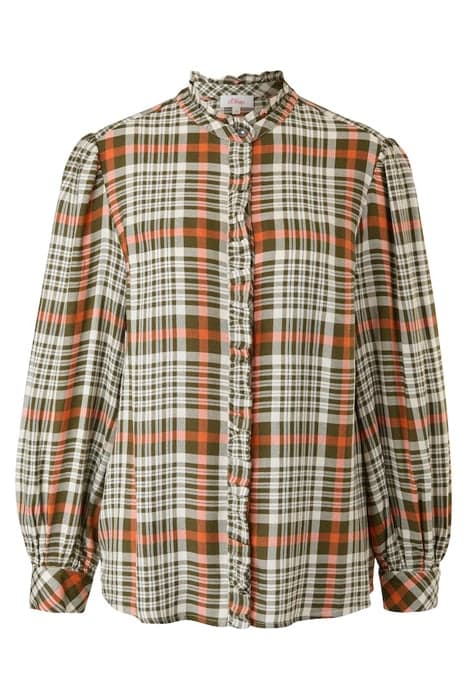 BLOUSES LONGSLEEVE GREEN CHECK by s. Oliver