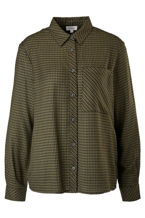 BLOUSES LONGSLEEVE GREEN CHECK by s. Oliver