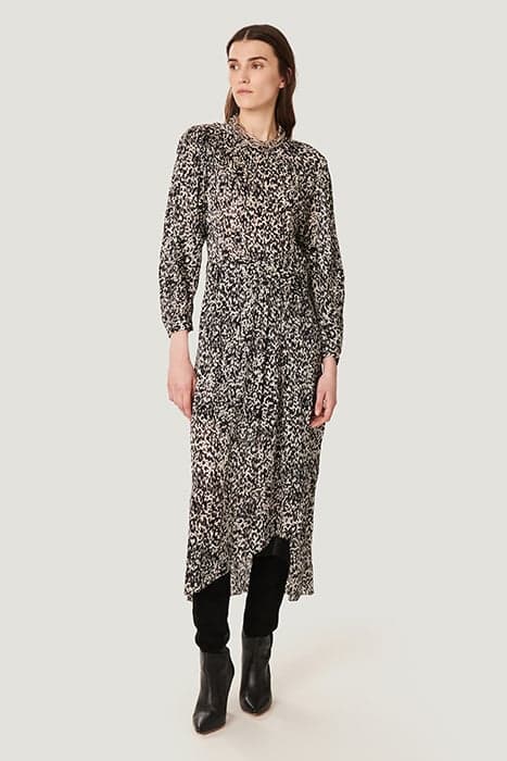 ROMERI ECRU/BLACK/BROWN DRESS by IRO Paris