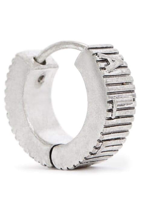 SETH LOGO HOOP EARRI WARM SILVER by AllSaints