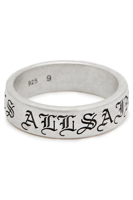 LINCOLN LOGO RING WARM SILVER by AllSaints