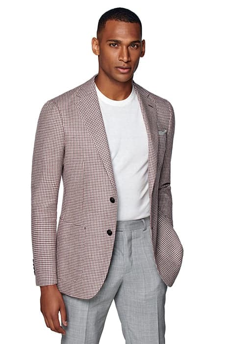 PURPLE HOUNDSTOOTH HAVANA BLAZER by Suitsupply