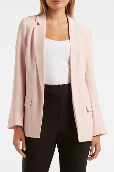 BELLA BOYFRIEND BLAZER LIGHT PINK TINT by Forever New