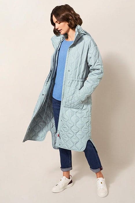 MADDISON QUILTED COAT MID BLUE by White Stuff