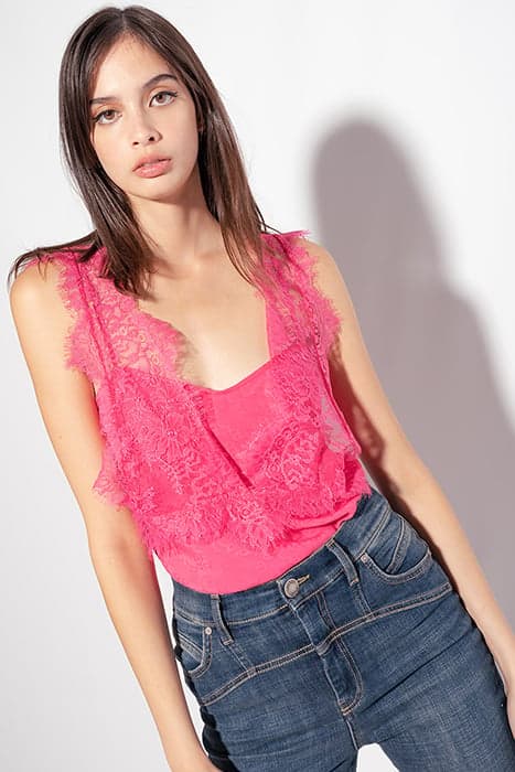 TALESIA TOP CREPE DE CHINE JAC MAGENTA by PINKO