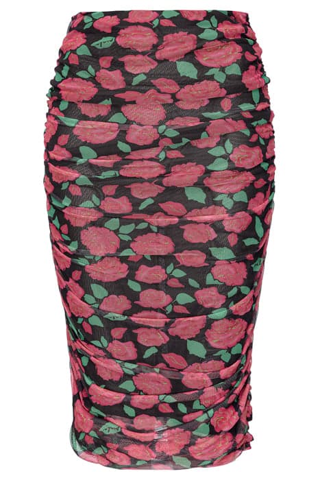 ISTRUTTORE GONNA TULLE STRETCH BLACK/PINK/GREEN by PINKO