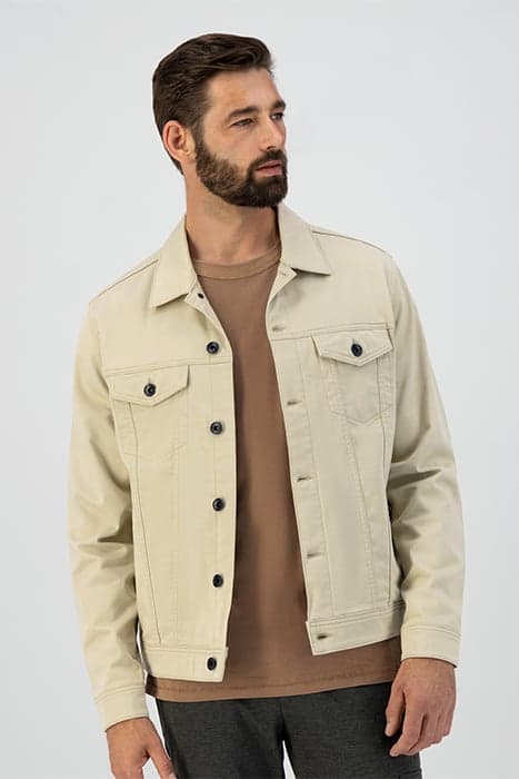 TRUCKER JACKET TWILL KNIT SAND by Dstrezzed