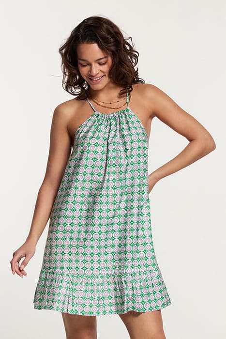 LADIES MEDELLIN DRESS PORTO TILE FRESH GREEN by Shiwi