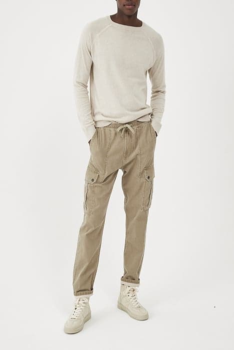 LIGHT KHAKI TERRA® DENIM COMBAT TROUSERS by IKKS