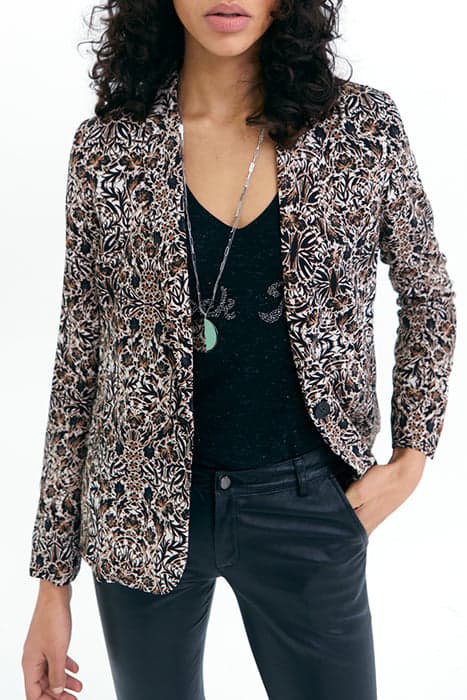 BROWN ARABESQUE PRINT SUIT JACKET by IKKS