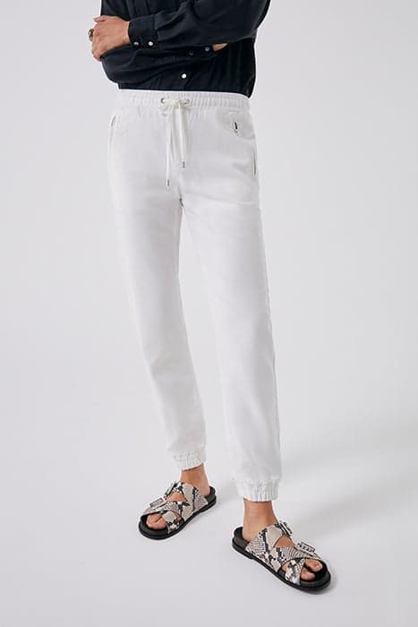 OFF-WHITE JOGGER-STYLE 7/8 STRAIGHT JEANS by IKKS