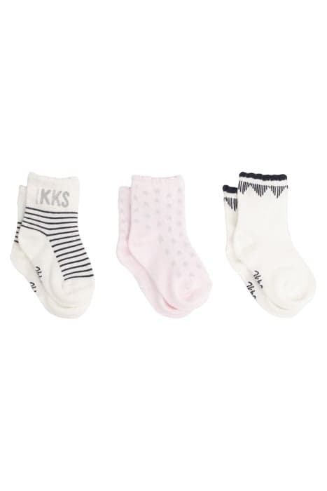 BABY GIRLS’ PINK, WHITE AND NAVY SOCKS by IKKS