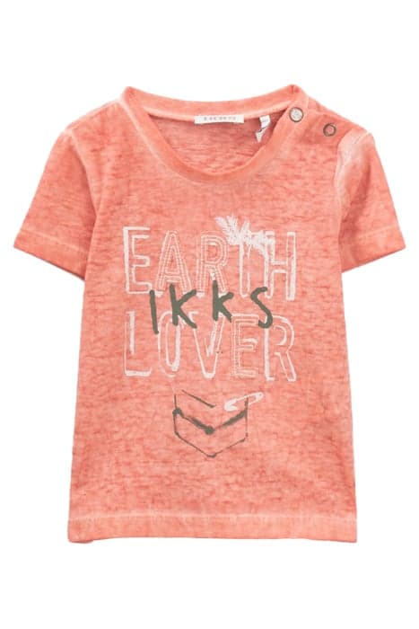 BABY BOYS’ ORANGE SLOGAN AND EMBROIDERED LETTERING T-SHIRT by IKKS