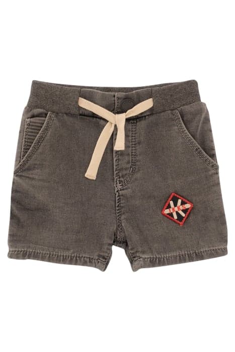 BABY BOYS’ GREY DENIM ELASTICATED WAIST BERMUDA SHORTS by IKKS