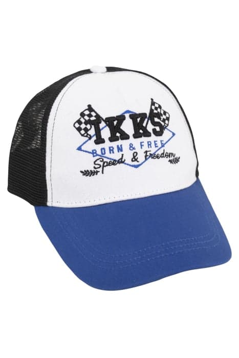 BOYS’ BLUE, WHITE AND BLACK FLAG CAP by IKKS