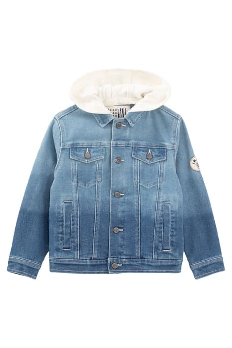 BLUE DENIM JACKET WITH DETACHABLE HOOD by IKKS